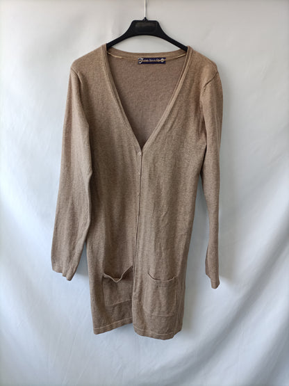 LEFTIES.Rebeca larga beige T.m