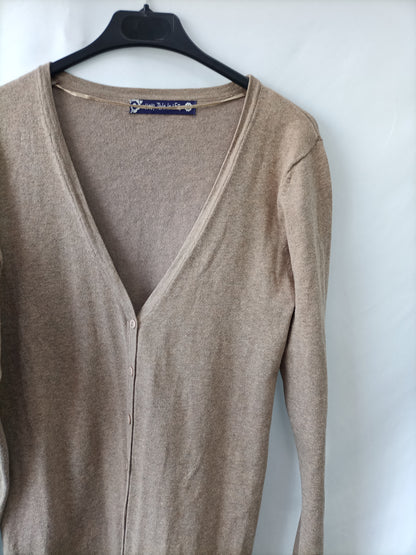 LEFTIES.Rebeca larga beige T.m