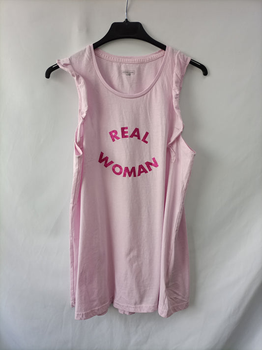 BOOMERANG. Camiseta rosa letras T.xl