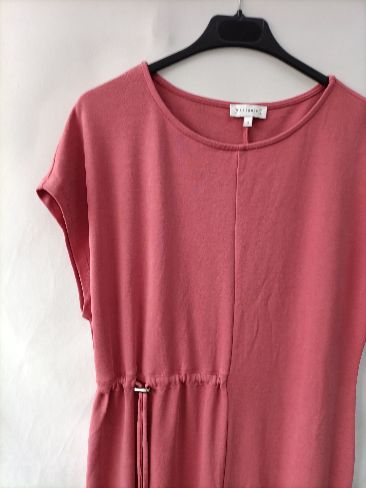 WAREHOUSE. Vestido mido rosa T.12(m)