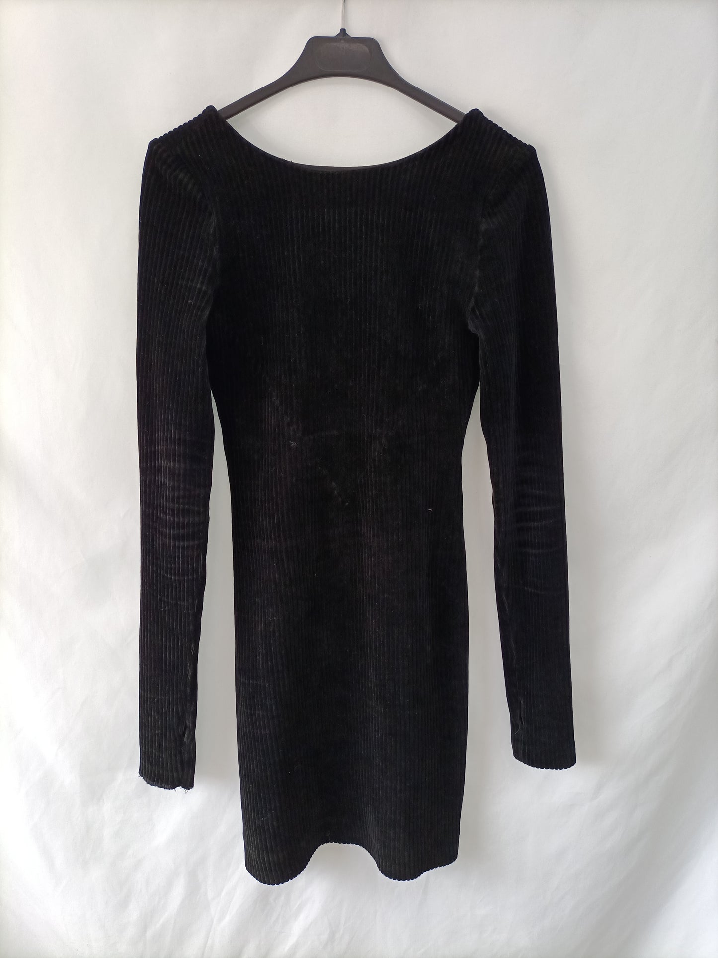 MAJE. Vestido negro pana T.1(s)