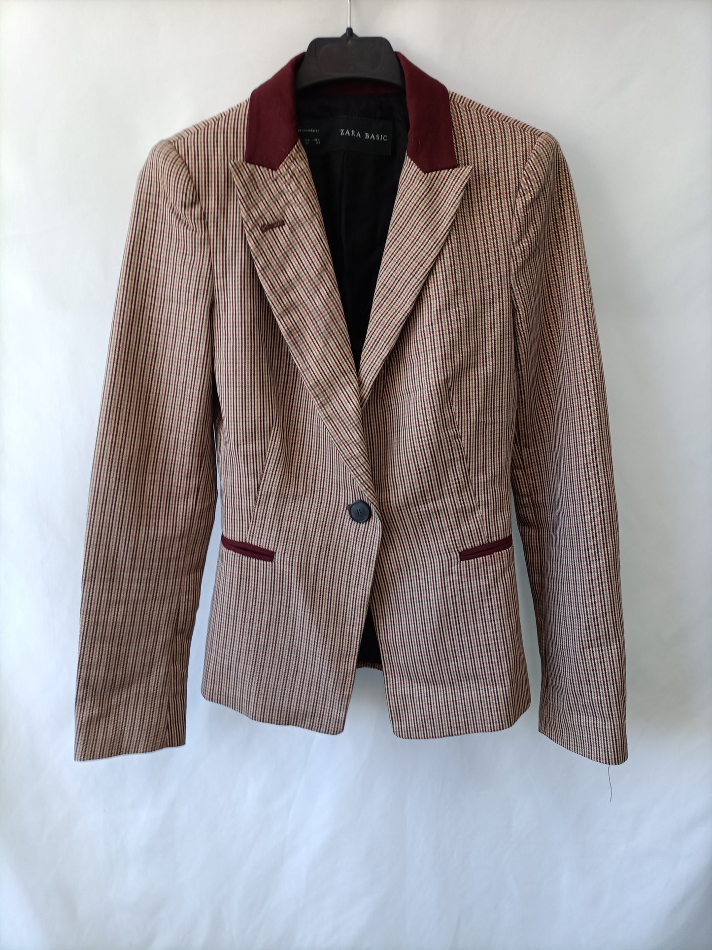 ZARA. Blazer pata de gallo T.xs