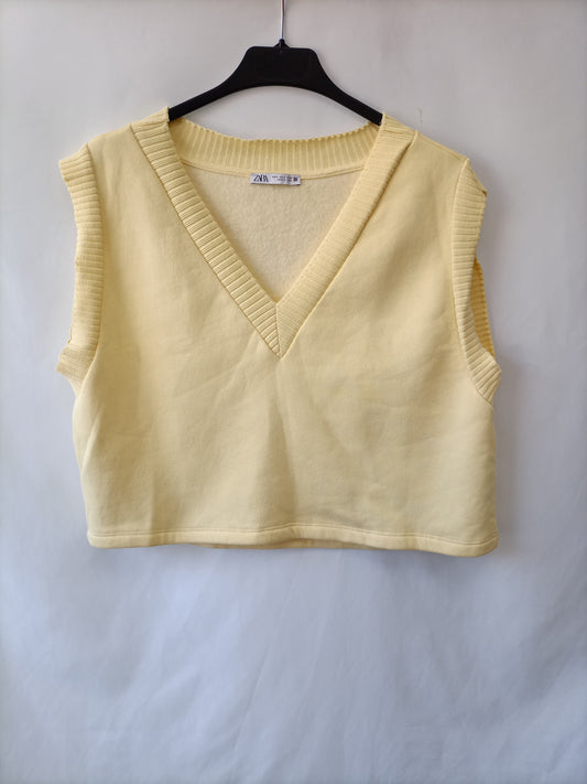 ZARA. Chaleco amarillo T.s