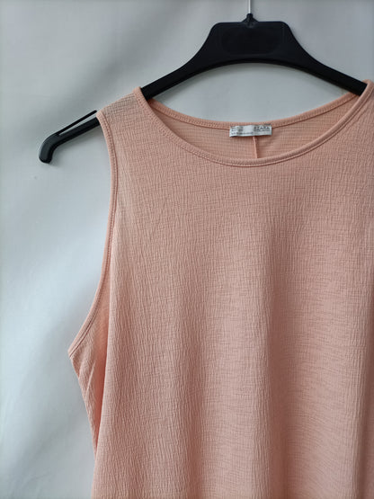 ZARA. Top rosa textura T.s