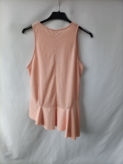 ZARA. Top rosa textura T.s