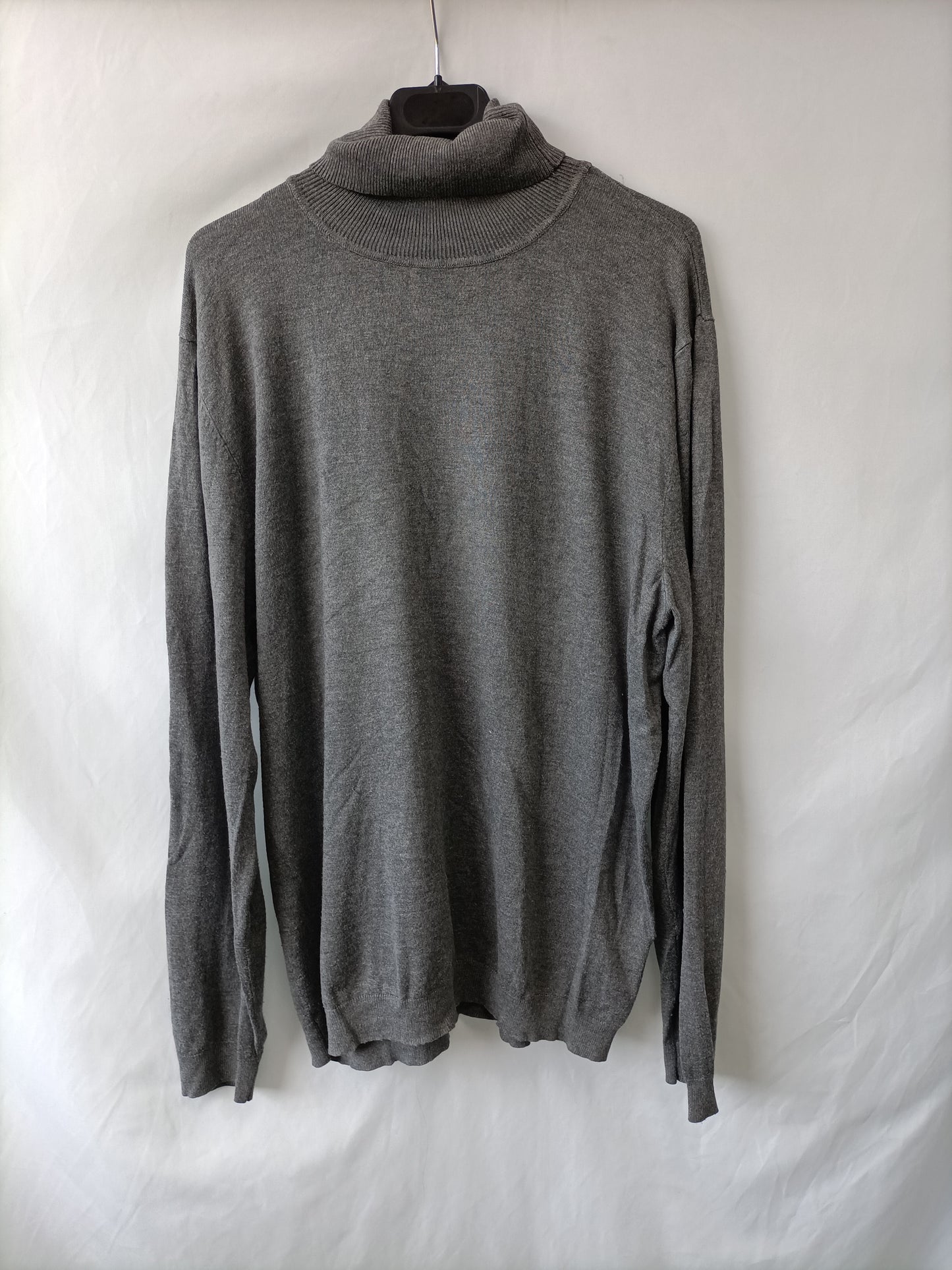 ZARA MAN. Jersey básico gris T.xl