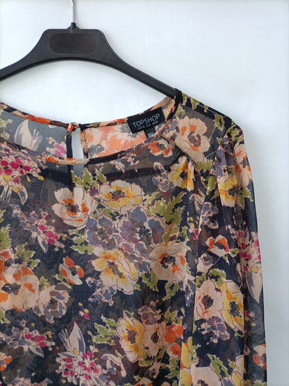 TOPSHOP.Blusa semitransparente T.38