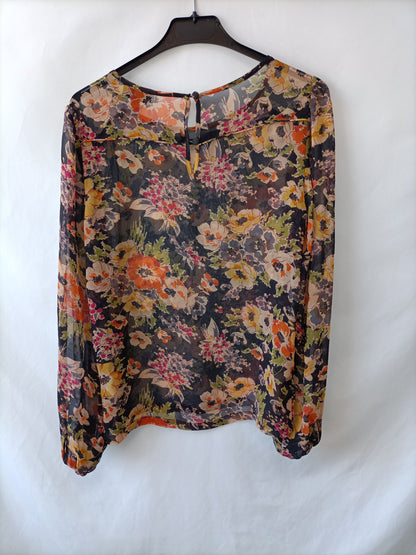 TOPSHOP.Blusa semitransparente T.38