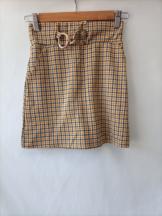 ASOS. Falda mini cuadros T.32