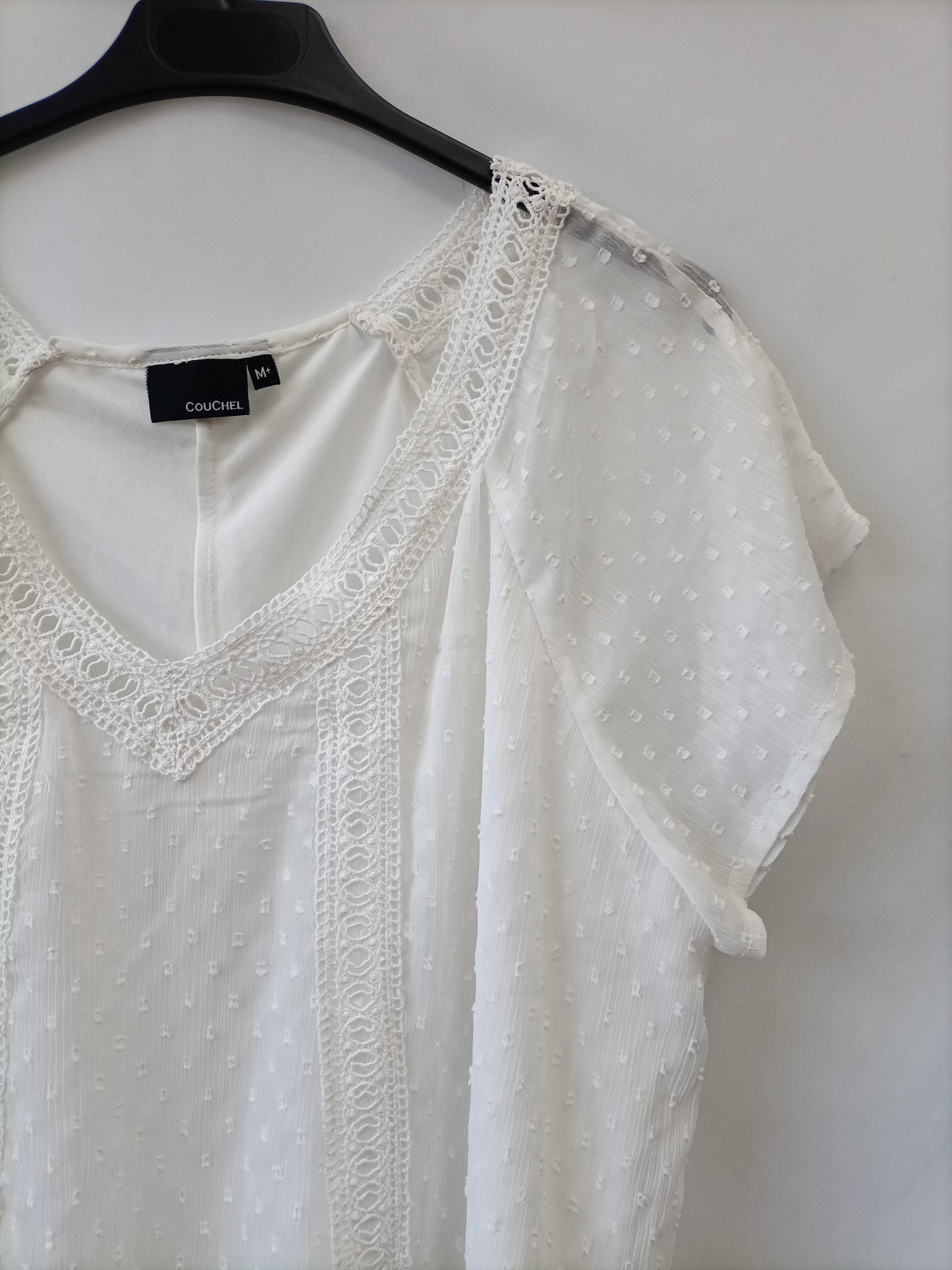 COUCHEL. Blusa plumeti talla M+