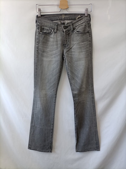 FOR ALL MANKIND SEVEN. Pantalón gris denim T.25(36)