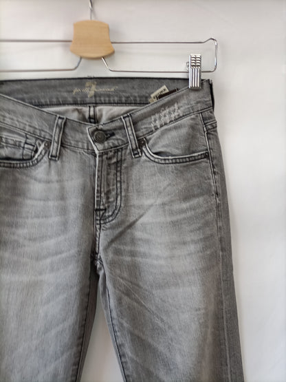 FOR ALL MANKIND SEVEN. Pantalón gris denim T.25(36)