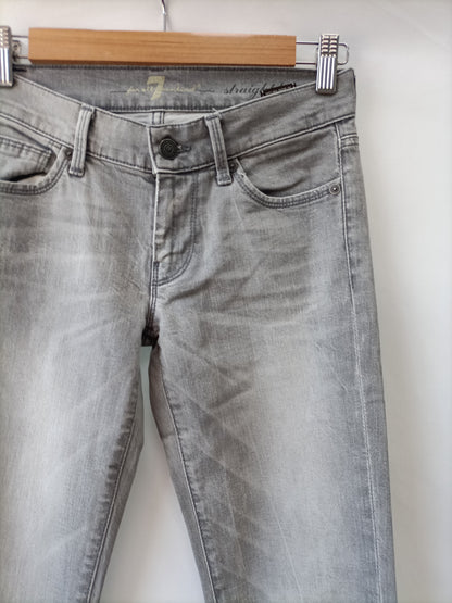 FOR ALL MANKIND SEVEN. Pantalón denim gris T.25(36)