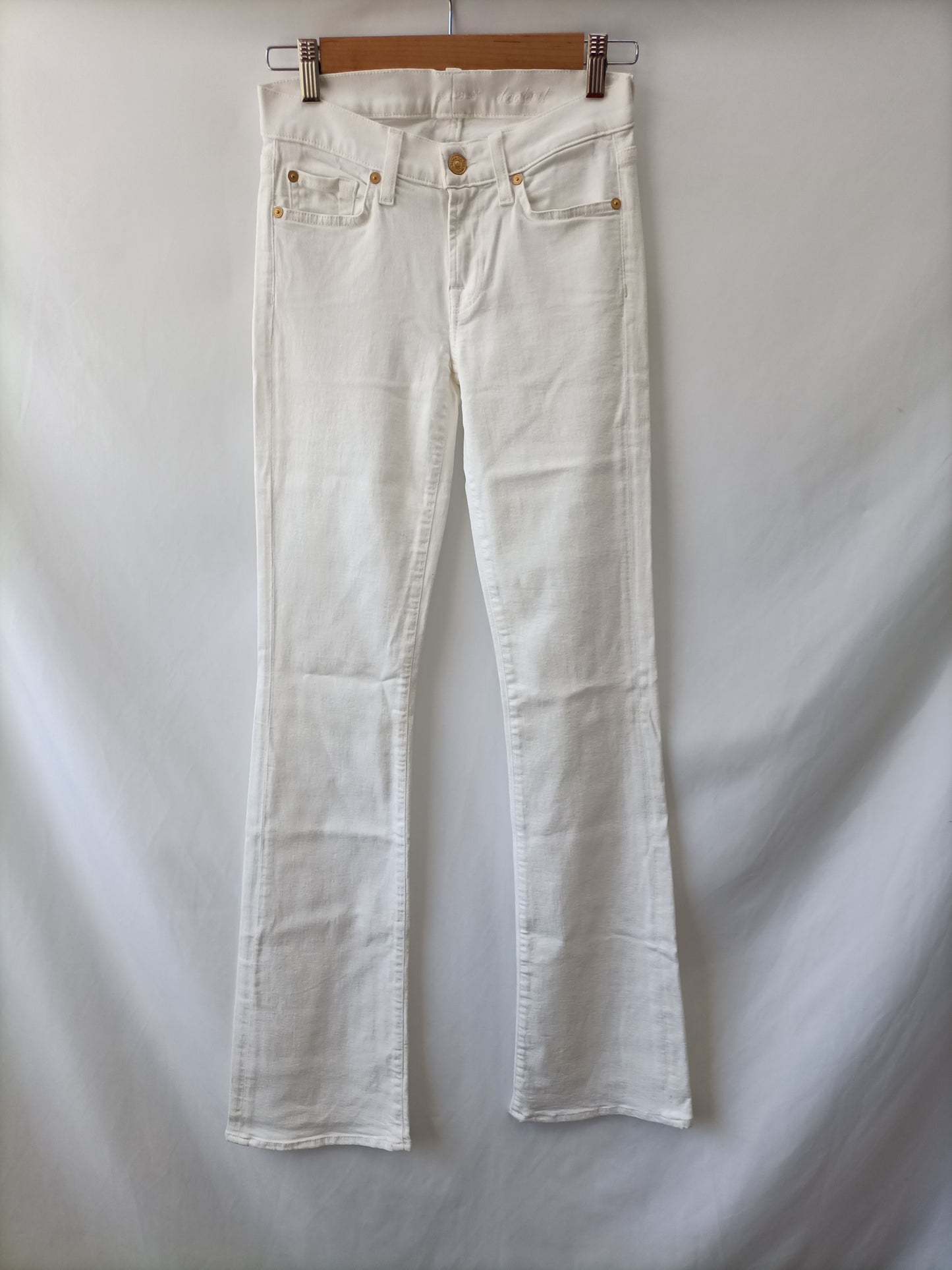 FOR ALL MANKIND SEVEN. Pantalón denim blanco T.25(32)