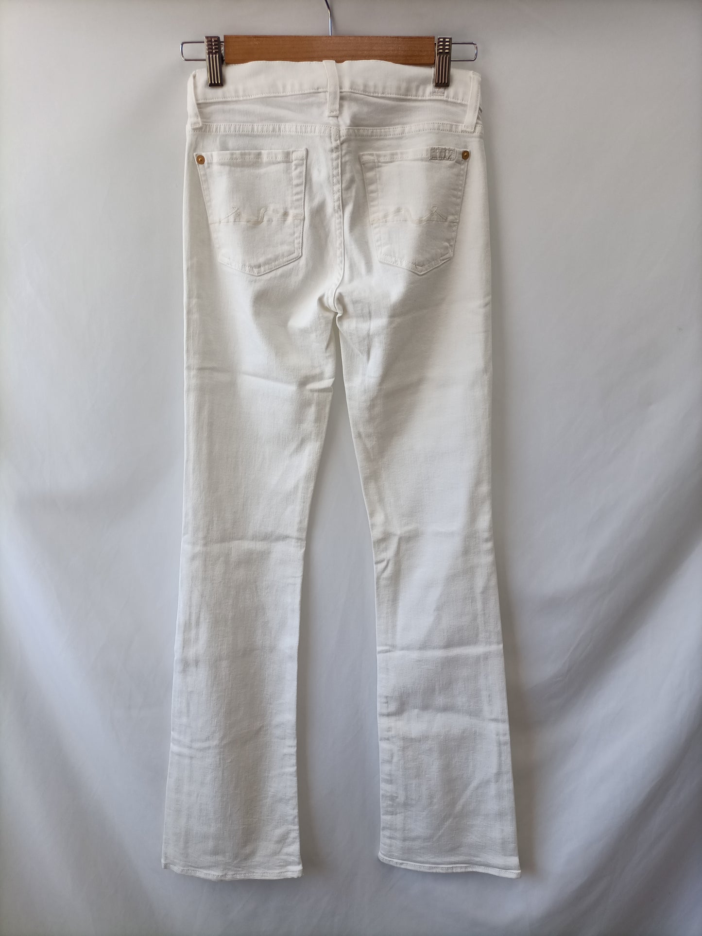 FOR ALL MANKIND SEVEN. Pantalón denim blanco T.25(32)