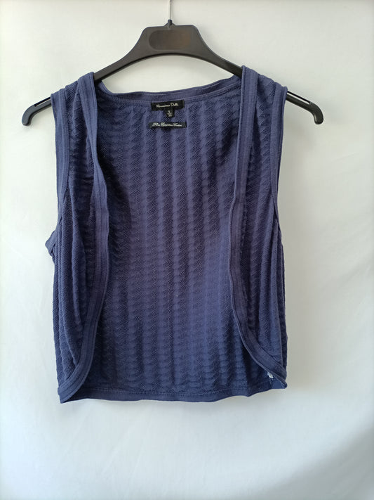 MASSIMO DUTTI. Chaleco azul T.s