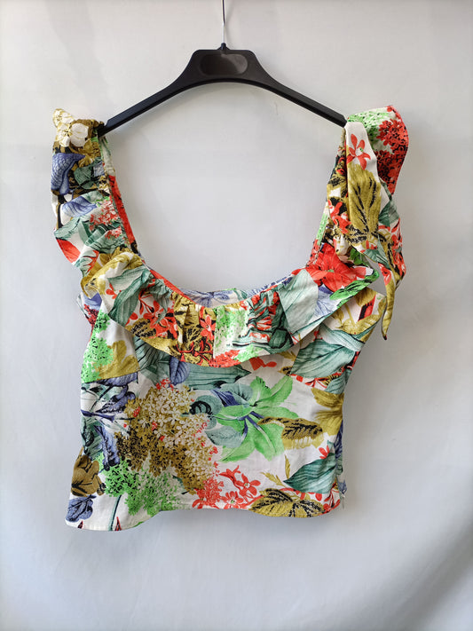 ZARA. Top floral T.m