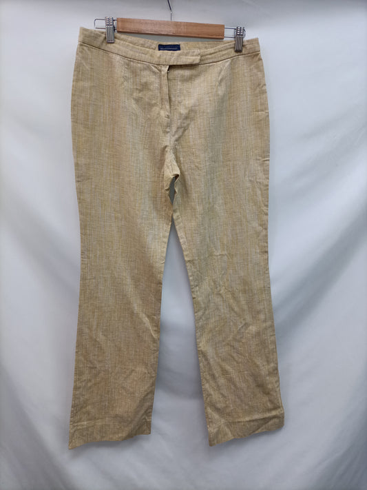 ADOLFO DOMINGUEZ. pantalon amarillo lino T.40