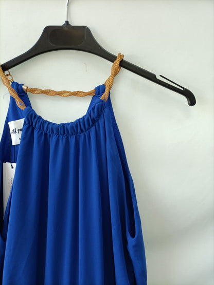 WILD PONY. Vestido largo azul T.s