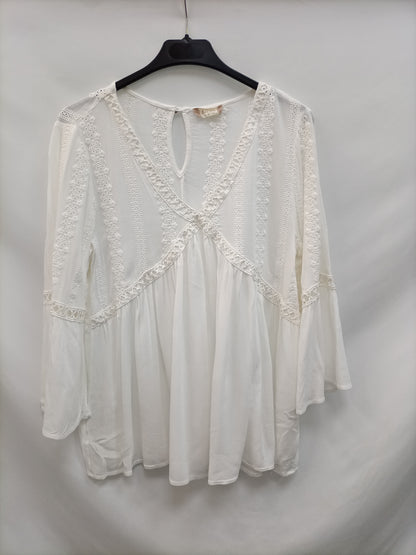 ALTARID STATE. Blusa blanca bordada T.m