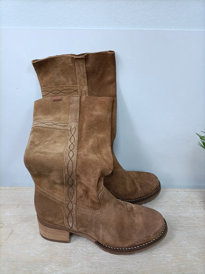 MUSTANG. botas camel piel  T.38