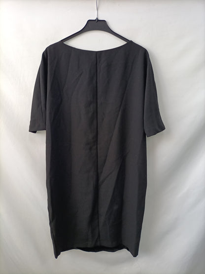 ZARA.Vestido negro oversized T.s