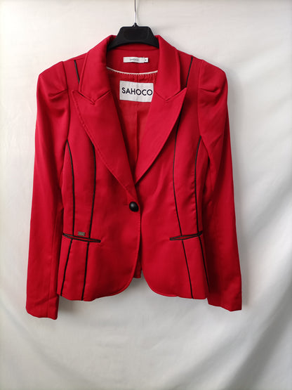 SAHOCO.Blazer roja y negra T.m