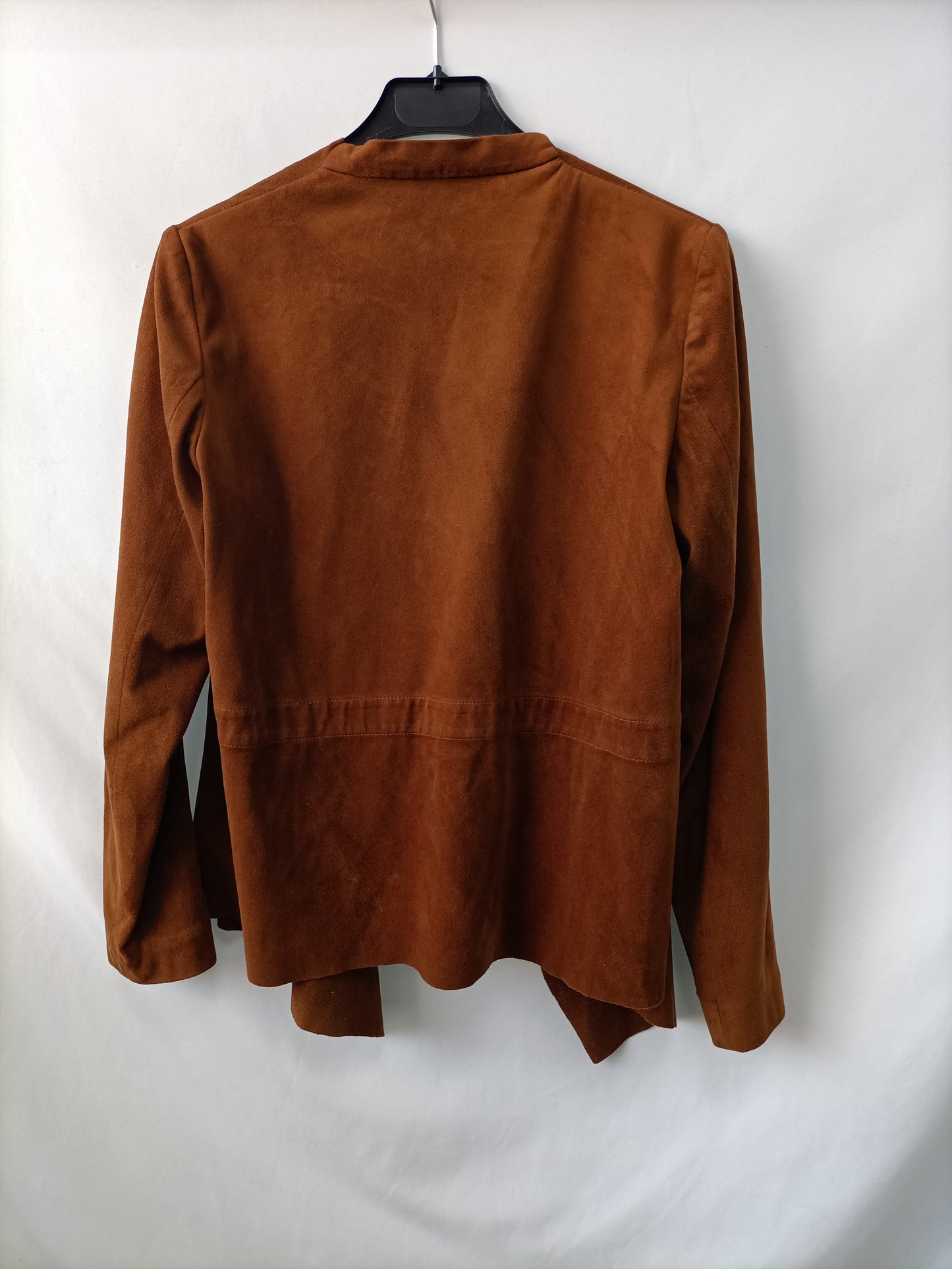 ZARA.chaqueta abierta antelina camel T.xs