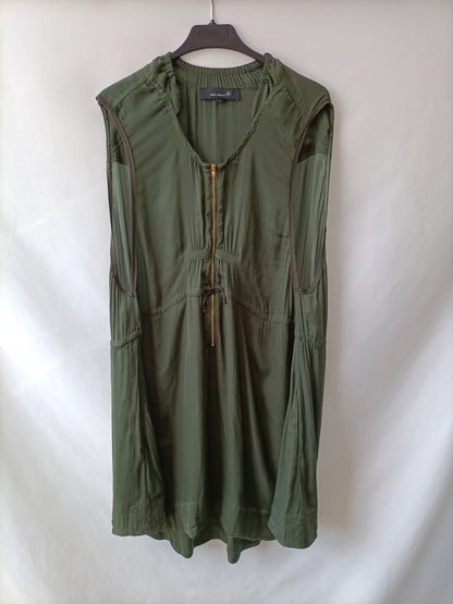 ISABEL MARANT.Vestido verde fluido T.s