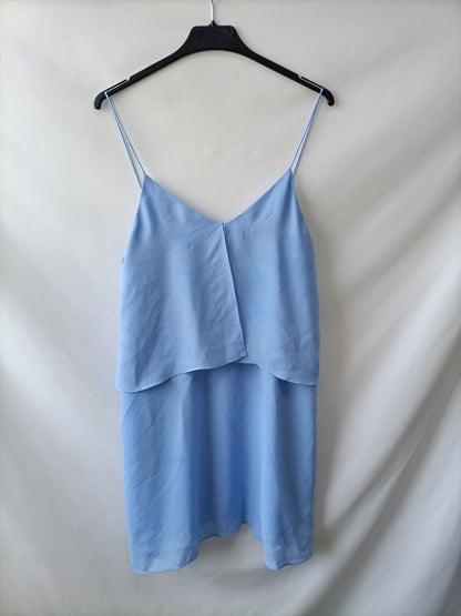 MANGO. Vestido azul tirantes T,m