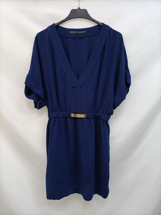 ZARA. Vestido azul  T.m