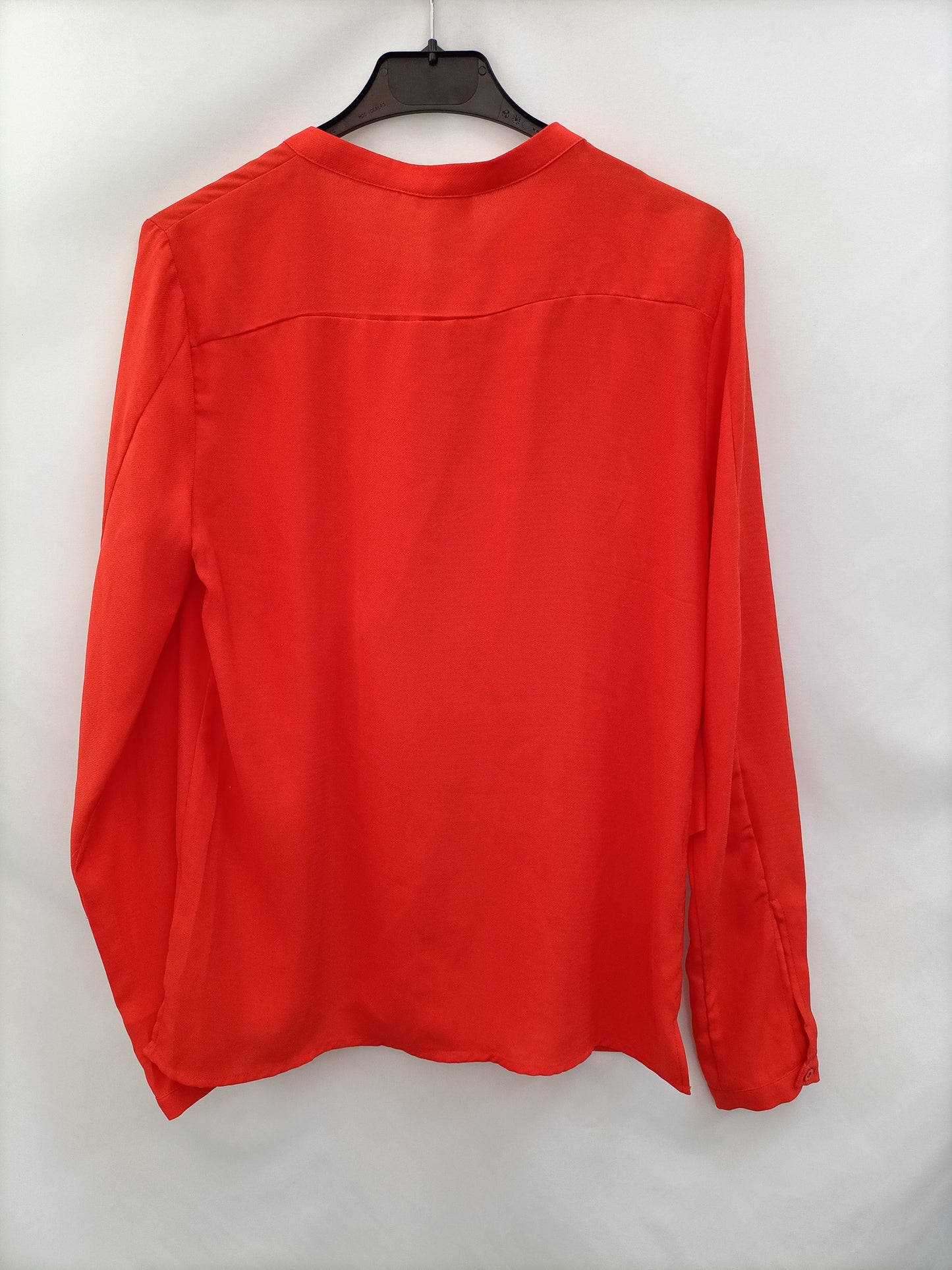 ICHI. Blusa naranja volante T.36