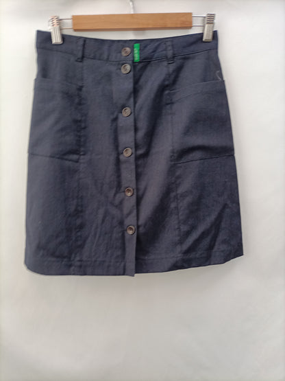 BENETTON.Falda denim botones T.38