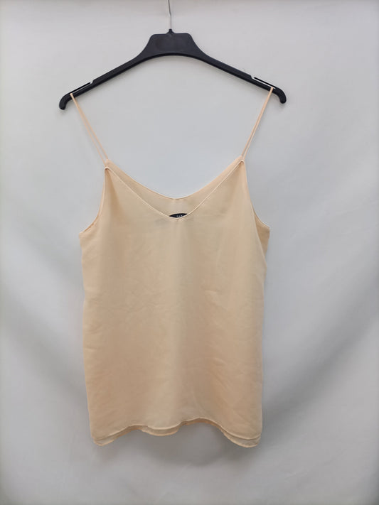 ZARA.Top nude lencero T.s