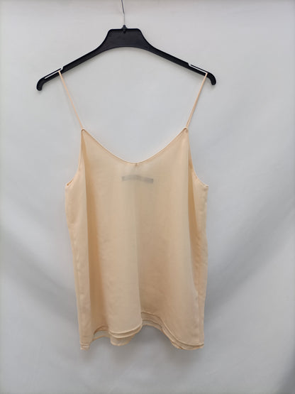 ZARA.Top nude lencero T.s