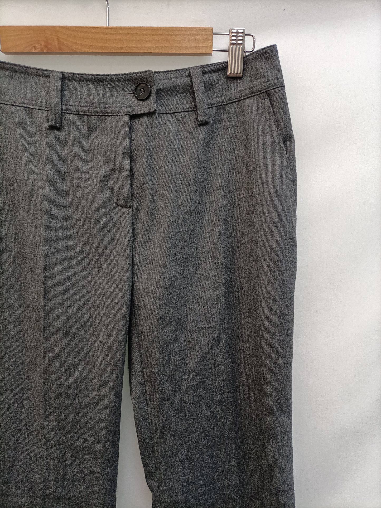 CARACTERE. Pantalón ancho gris T.38