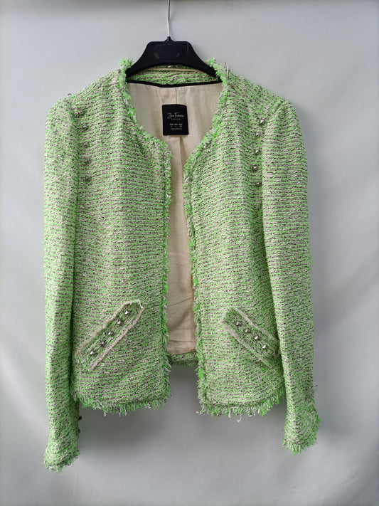 ZARA. Tweed verde  T. l