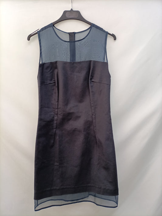 JOSEPH.Vestido azul arreglado T.38