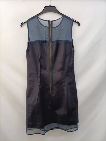 JOSEPH.Vestido azul arreglado T.38