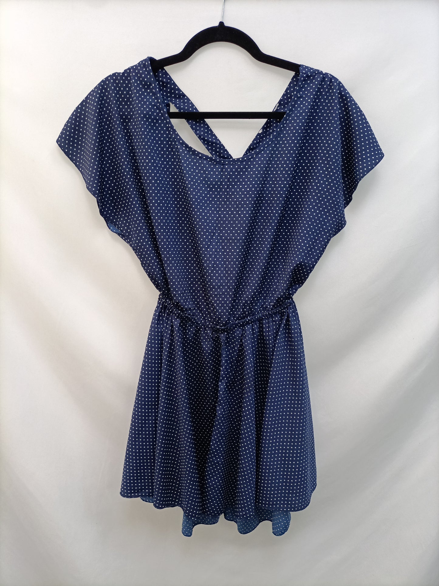 OTRAS. Vestido azul lunares T.u(m/l)