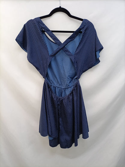 OTRAS. Vestido azul lunares T.u(m/l)