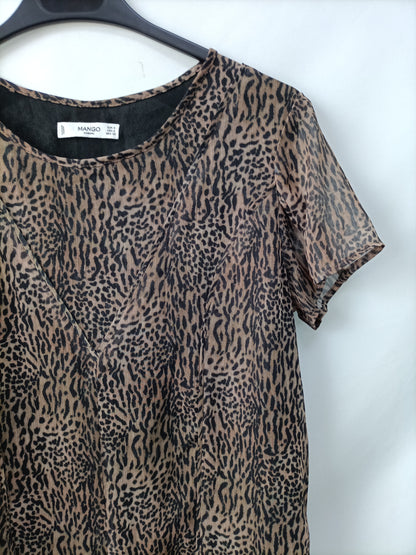 MANGO. Vestido animal print T.s