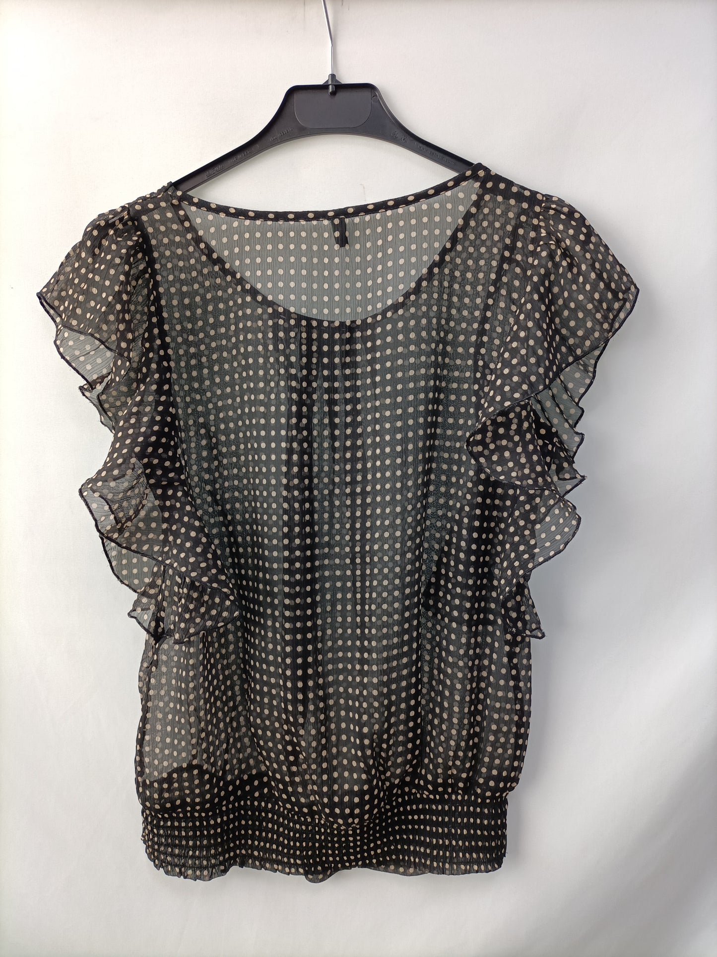 BENETTON.Blusa semitransparente tu (s)