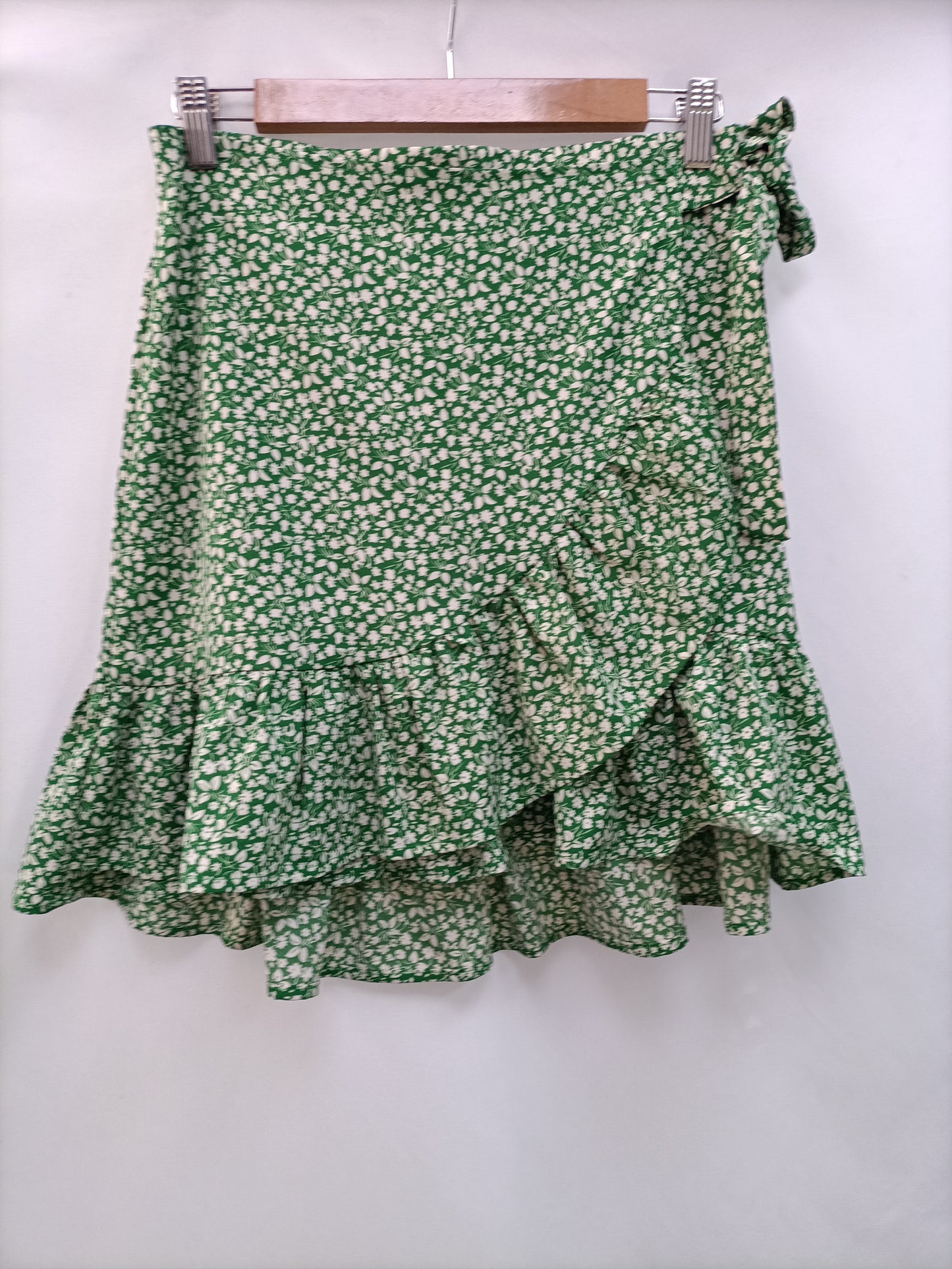 KILKY. Falda verde flores T.s/m