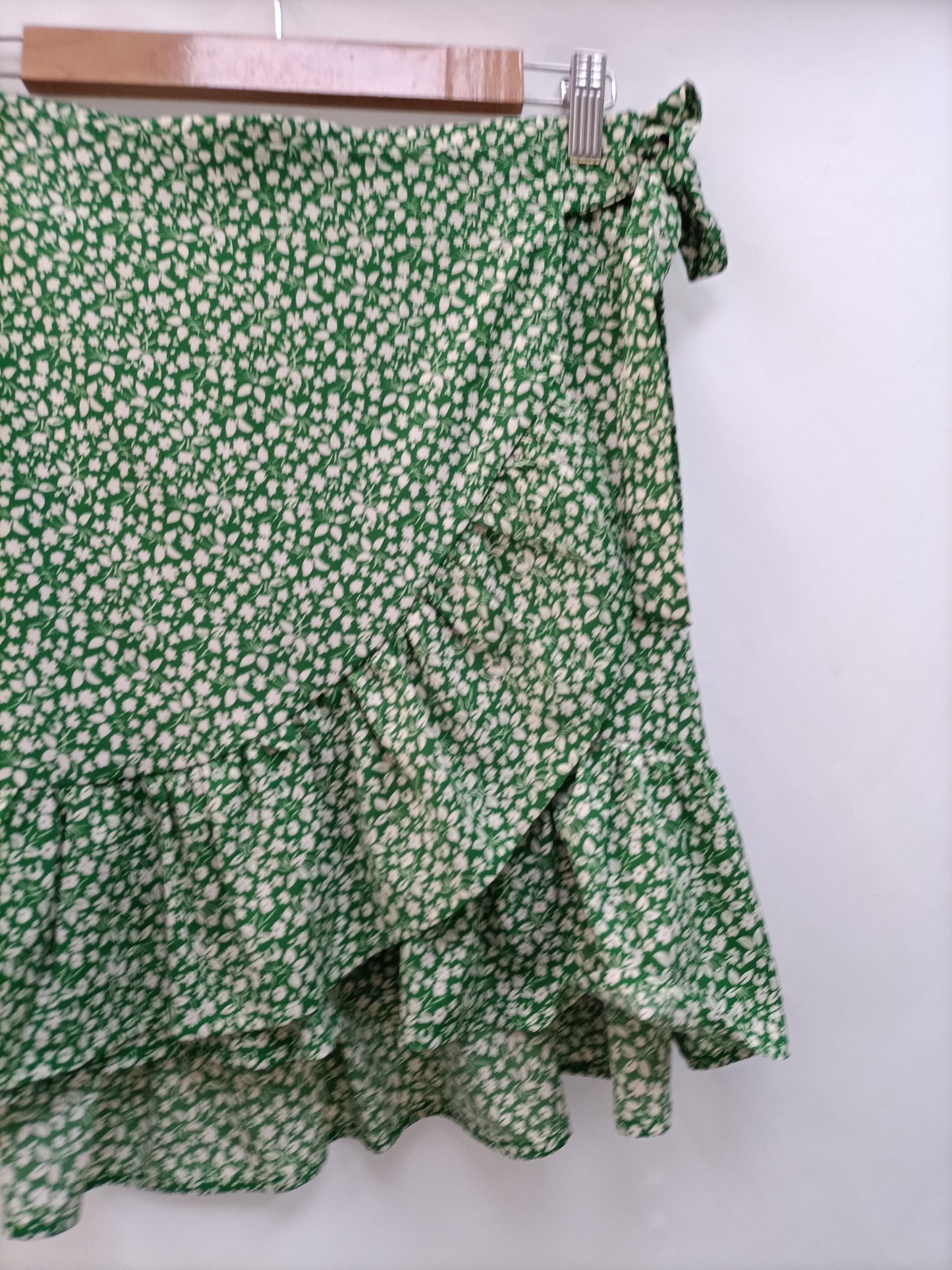 KILKY. Falda verde flores T.s/m