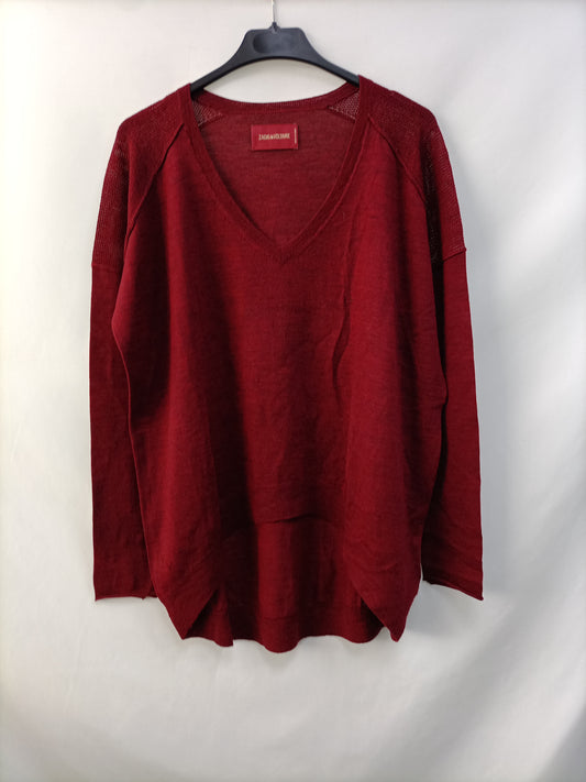 ZADIG& VOLTAIRE. Jersey burdeos T.s