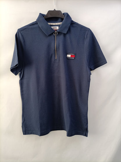 TOMMY HILFIGER. Polo azul cremallera T.s