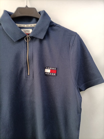 TOMMY HILFIGER. Polo azul cremallera T.s