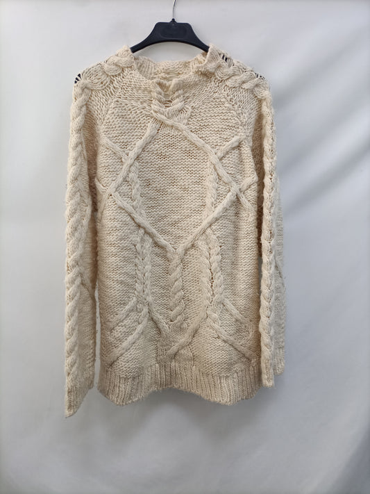 IRO. Jersey beige ochos T.36