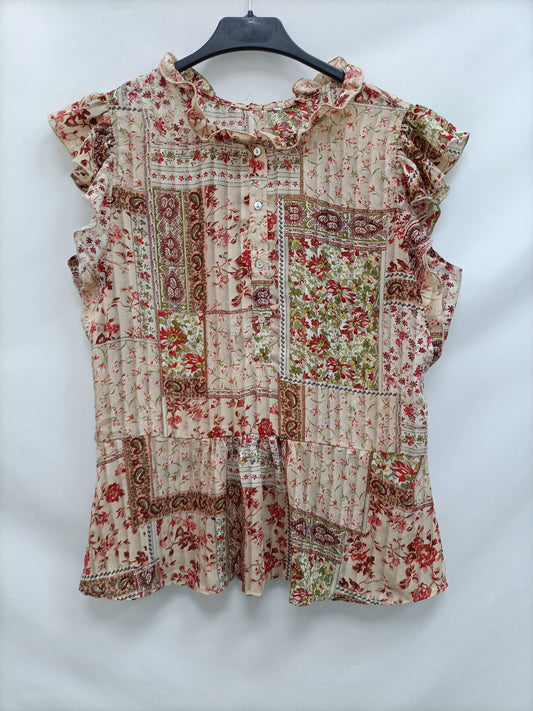 OTRAS. Blusa rosa flores T.u